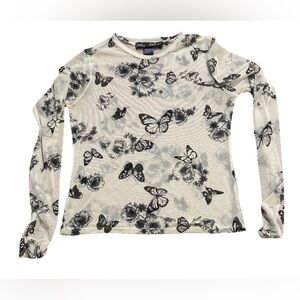 Y2K Mesh Butterfly Flower Poly & Esther Size Large See Measurements Fairycore
